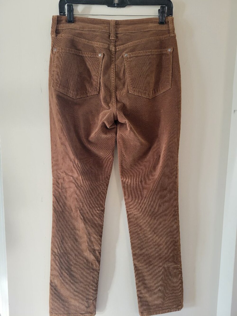 NYDJ Straight Leg Corduroy Pants Womens 4 Brown Quiet Luxury Capsule Preppy
